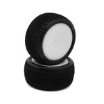 JConcepts 3DP 2.2" Pre-Mounted Rear Buggy Carpet Tires (White) (2) (Pink) w/12mm Hex