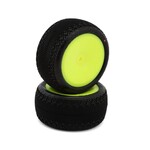 JConcepts 3DP 2.2" Pre-Mounted Rear Buggy Carpet Tires (Yellow) (2) (Pink) w/12mm Hex