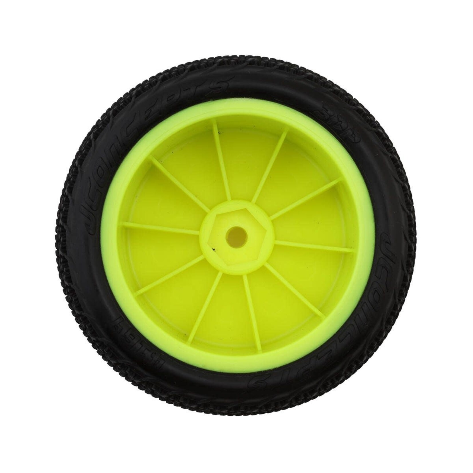 JConcepts 3DP 2.2" Pre-Mounted Rear Buggy Carpet Tires (Yellow) (2) (Pink) w/12mm Hex