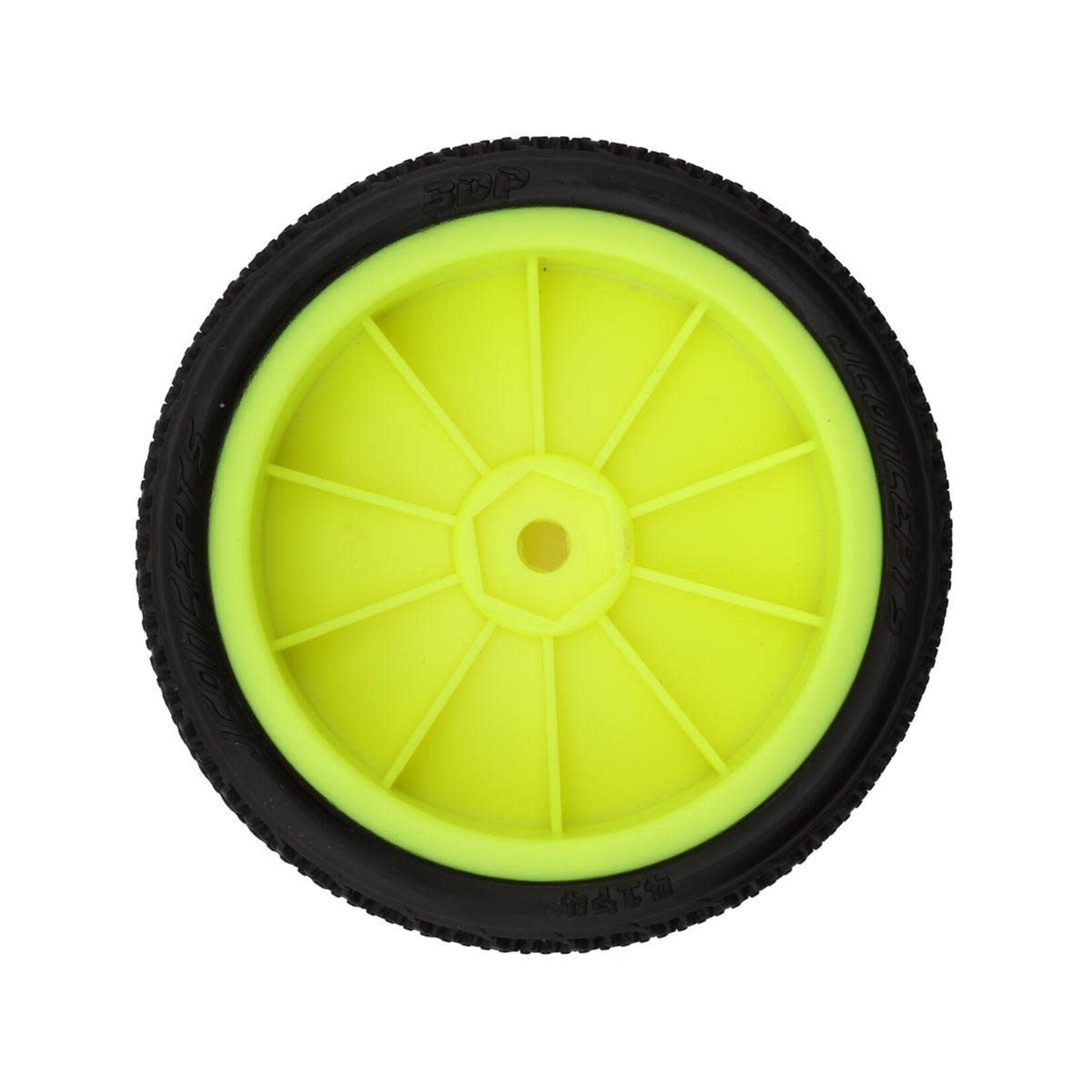 JConcepts 3DP 2.2" Pre-Mounted 2WD Front Buggy Carpet Tires (Yellow) (2) (Pink) w/12mm Hex