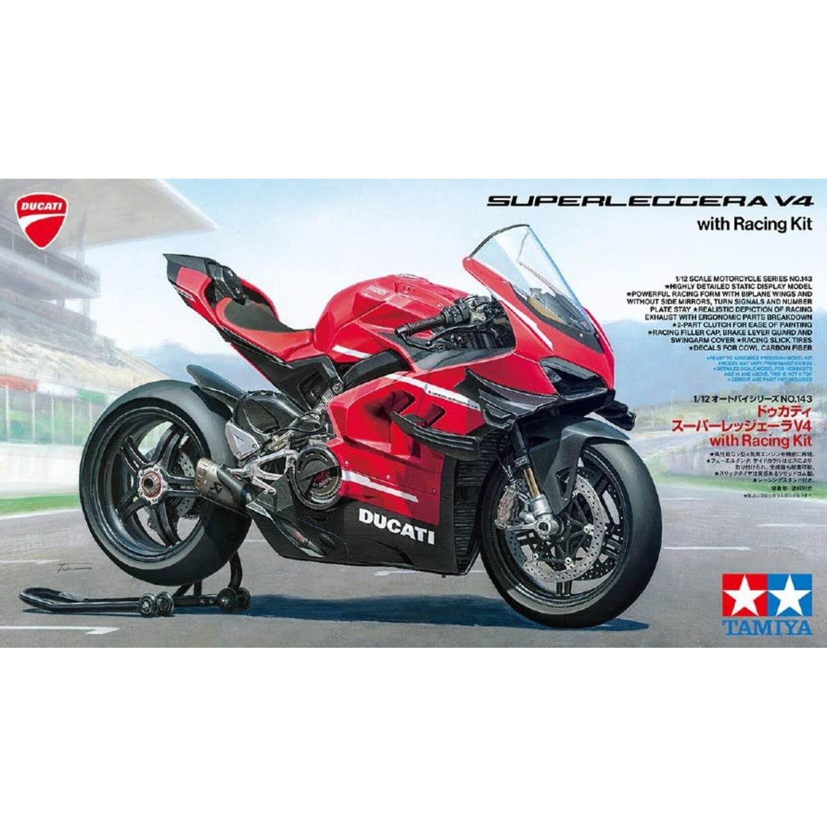 Tamiya 1/12 Ducati Superleggera V4 Motorcycle w/Racing Kit