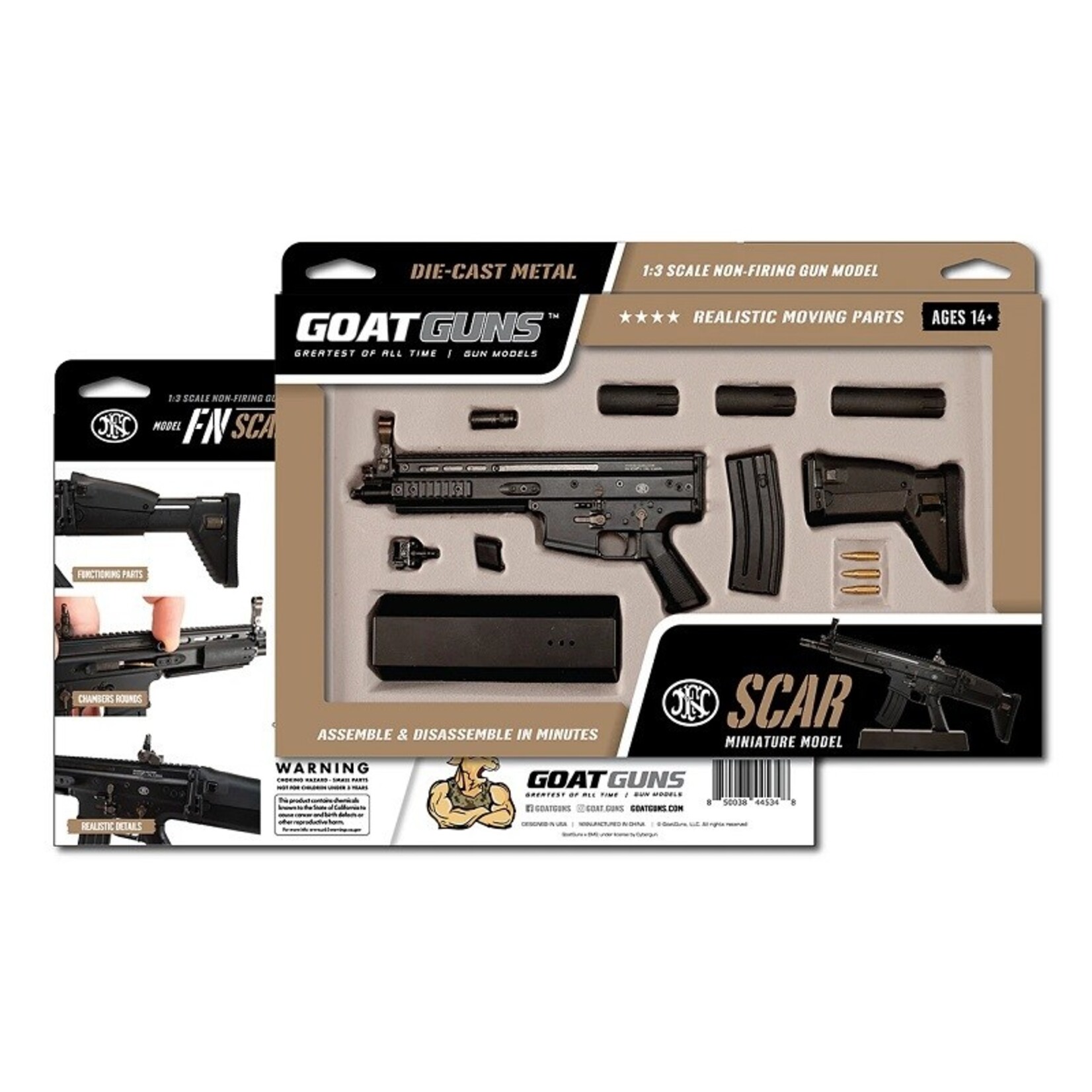 1/3 Scale Die Cast FN Scar Model, Black