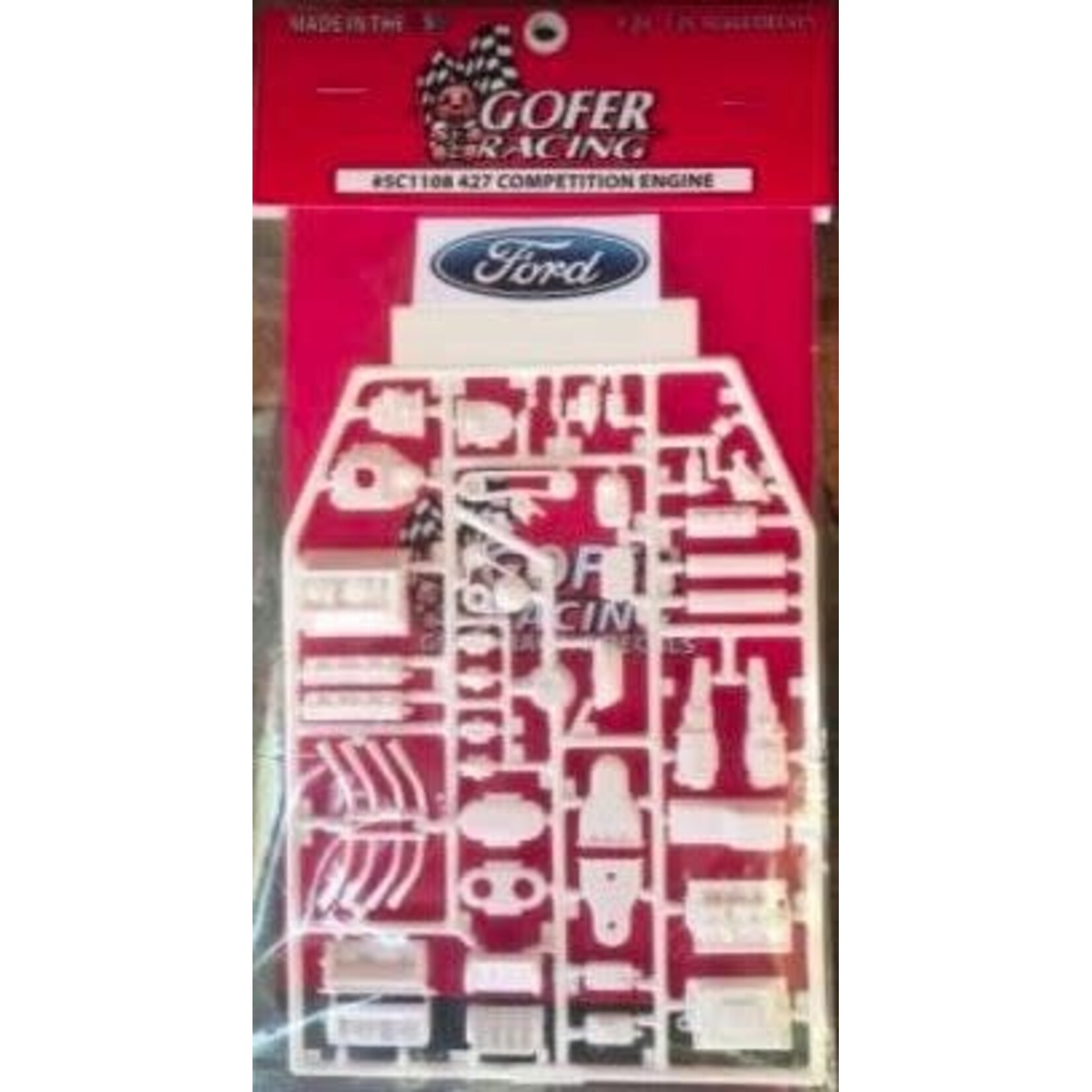 Gofer Racing 1/24-1/25 Ford 427 Competition Engine Plastic Kit