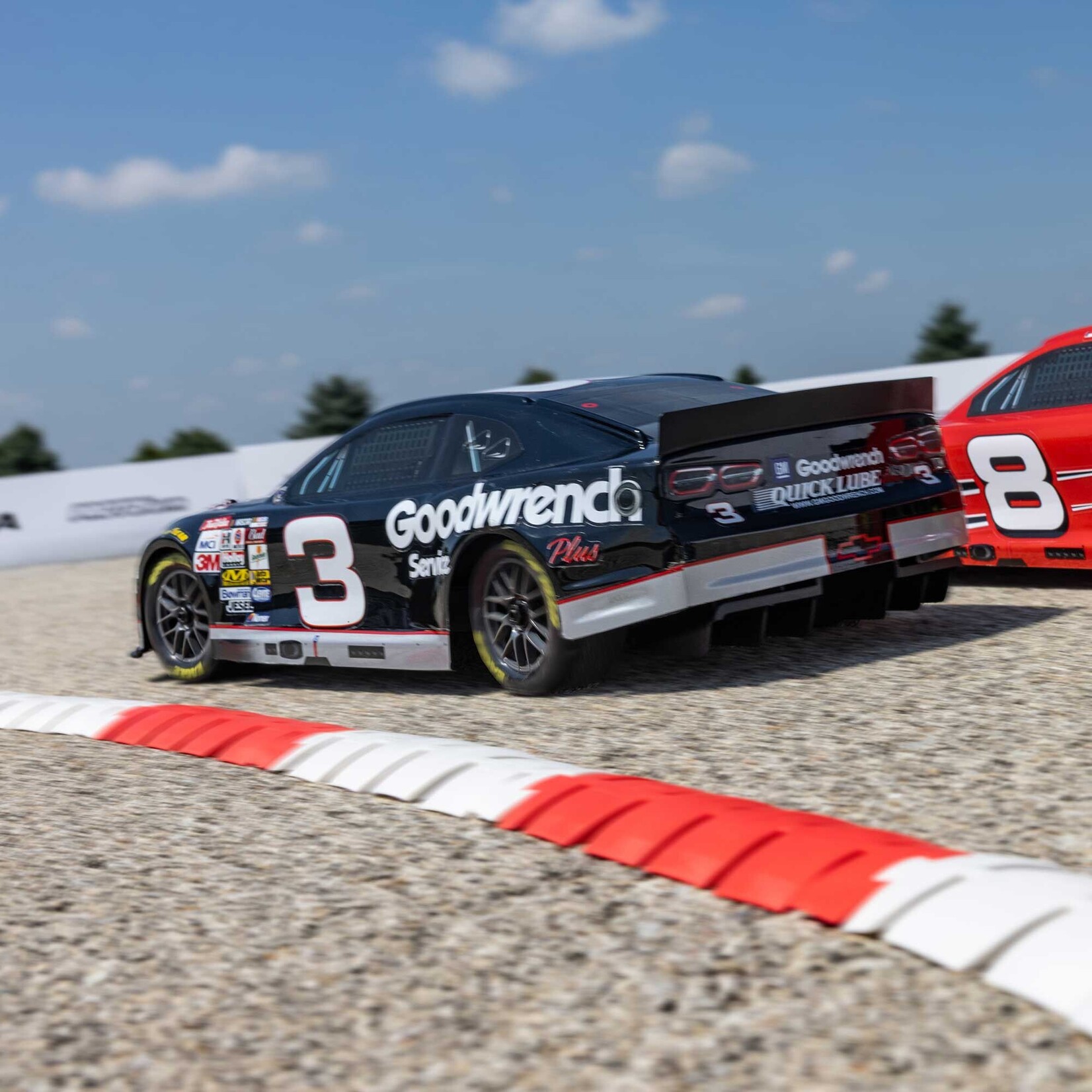 Losi 1/12 NASCAR RC Racecar RCR No. 3 GM Goodwrench Chevrolet ZL1 2S AWD RTR Brushed On-Road (Battery & Charger Included), Black