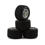 1RC Racing Pre-Mounted 1/18 Asphalt Modified Hoosier Tires (Chrome) (4) (F/R) (Soft)