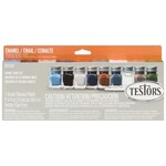 Testors Military Flat Enamel Paint Set (8 Colors & Thinner)