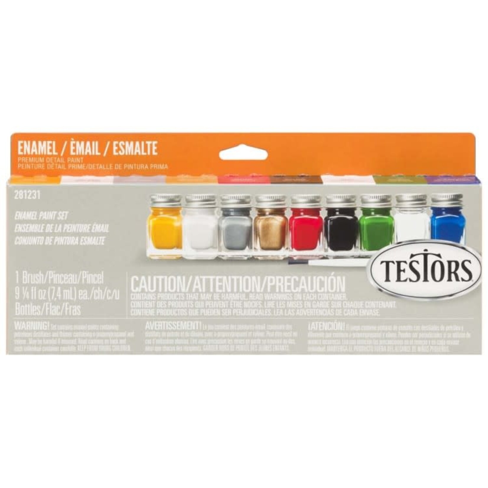 Testors Promotional Enamel Paint Set (8 Colors & Thinner)