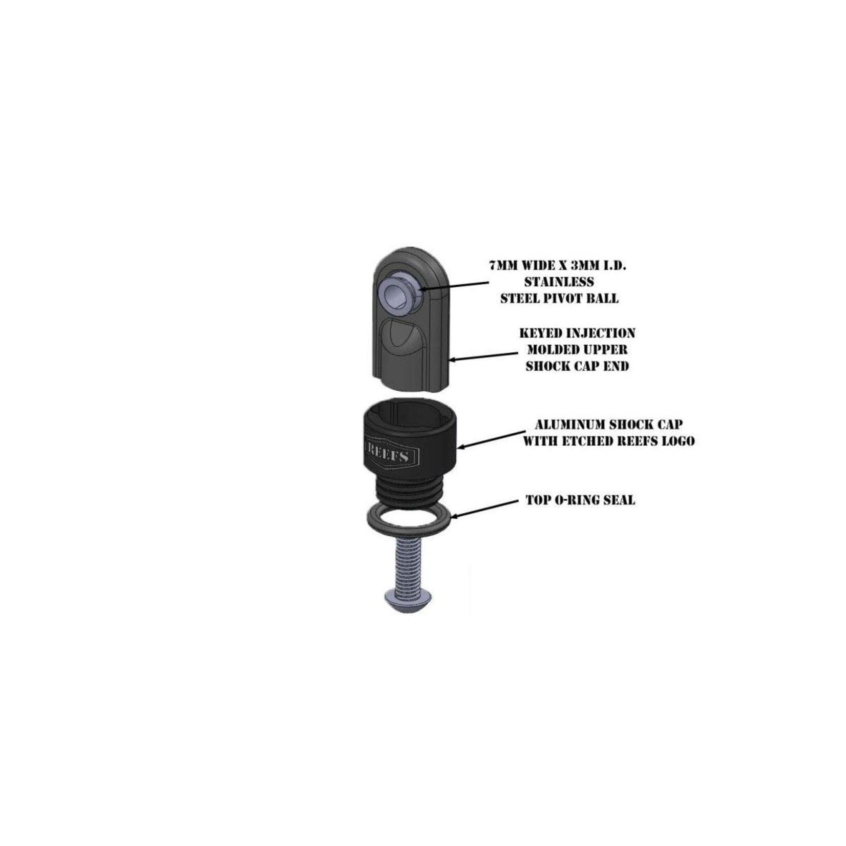 90mm XP 1/10 Rock Crawler Aluminum Shocks (2)