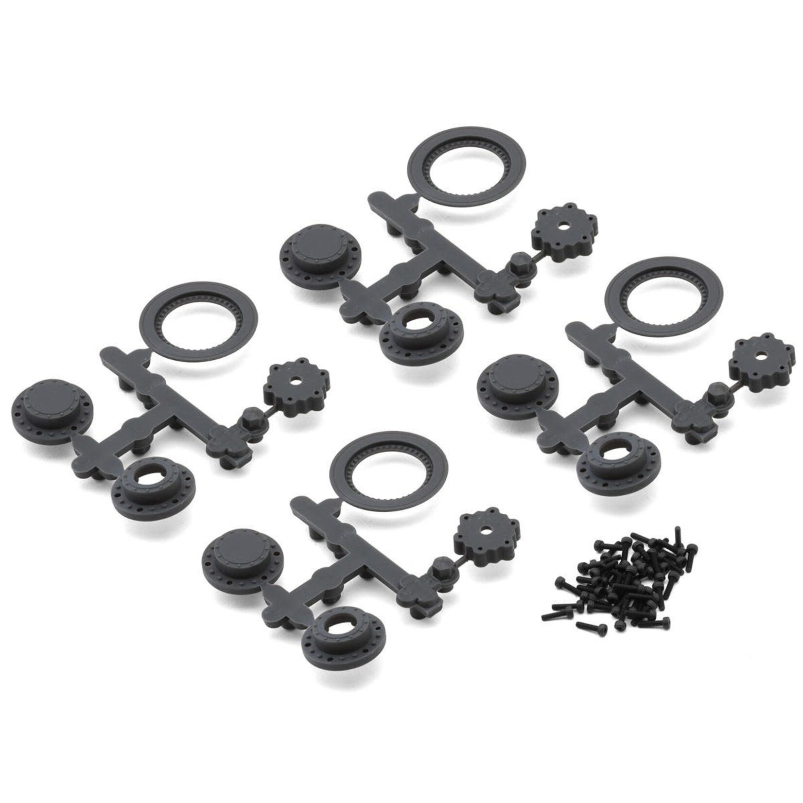 JConcepts Losi Mini LMT Mini Tribute Wheels w/Hex Adaptors (Grey) (4)