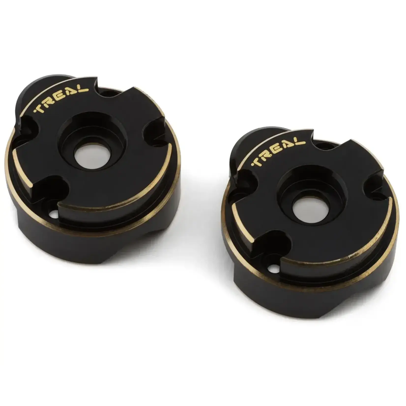 Treal Hobby Redcat Ascent-18 Brass Outer Portal Covers (Black) (2) (47.4g)