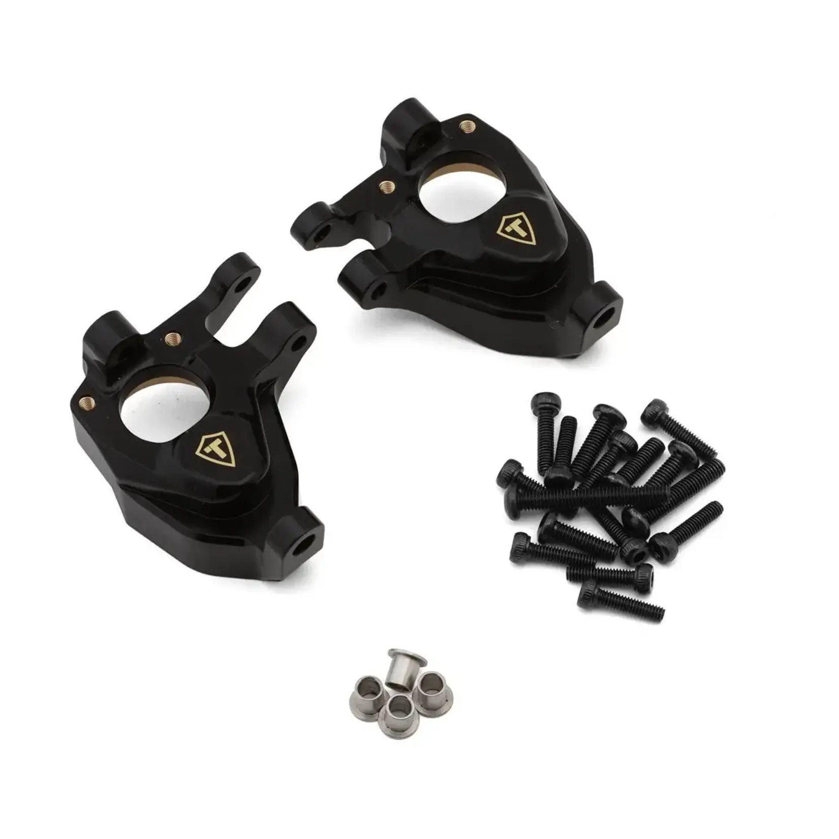 Treal Hobby Vanquish VRD/VS4-10 Brass Steering Knuckles (49.15g ea) (Black) (2) (Portal Axle)