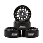Injora 1.3" D-Slot Aluminum Micro Crawler Beadlock Wheels (27g ea) (Grey/Black) (4)