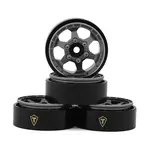 Treal Hobby Treal Hobby Type D 1.0" Concave 6-Spoke Beadlock Wheels (Grey) (4) (21.2g)