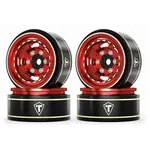 Treal Hobby Treal Hobby Type H 1.0" Aluminum 6-Slot Beadlock Wheels (Red) (4) (28.4g)