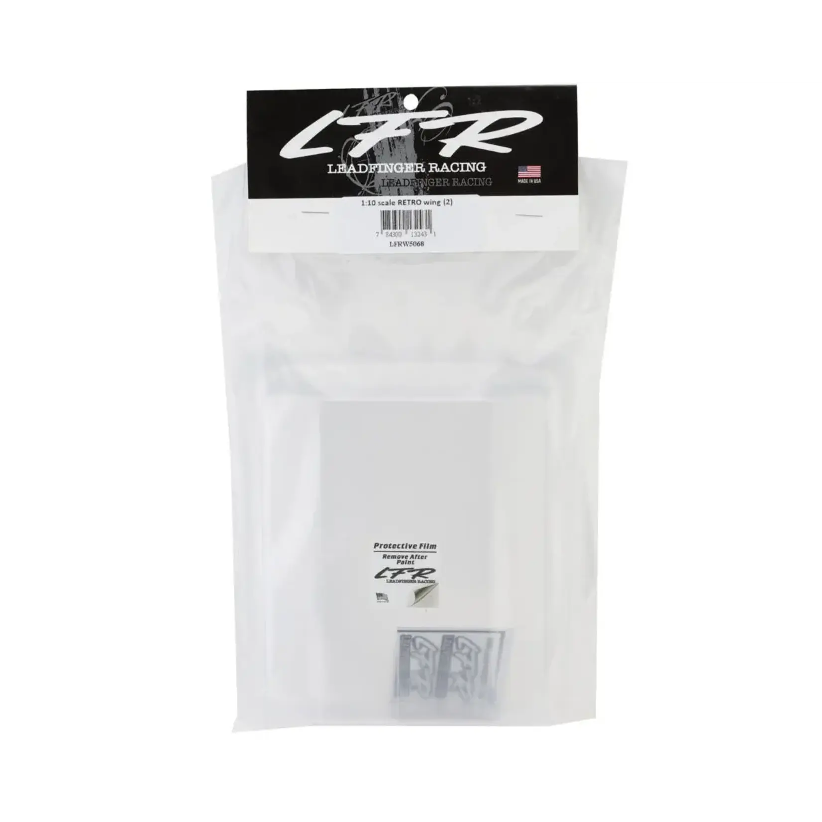 Leadfinger Racing Racing Retro 1/10 Buggy Wing (Clear) (2)