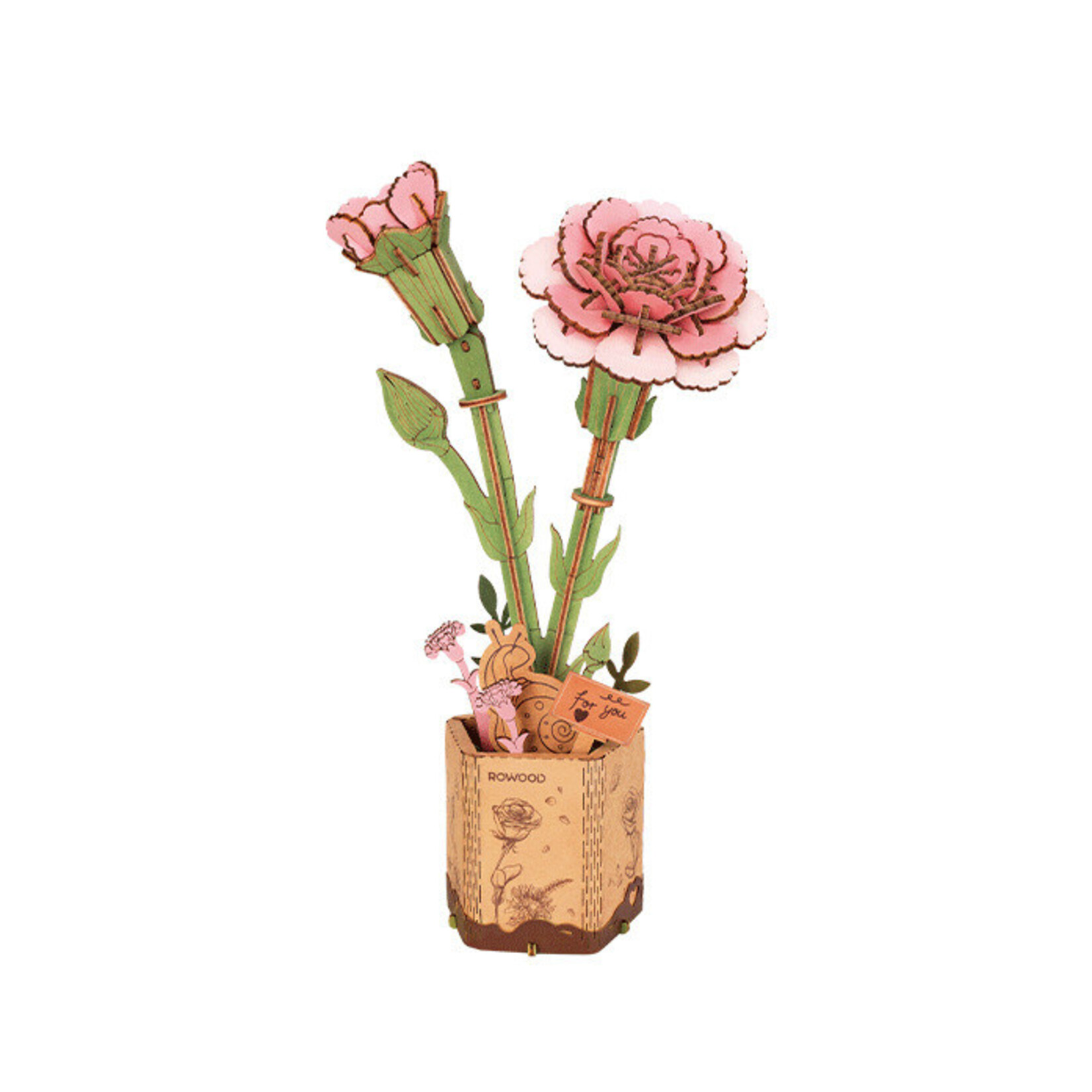 Robotime ROWOOD Pink Carnation