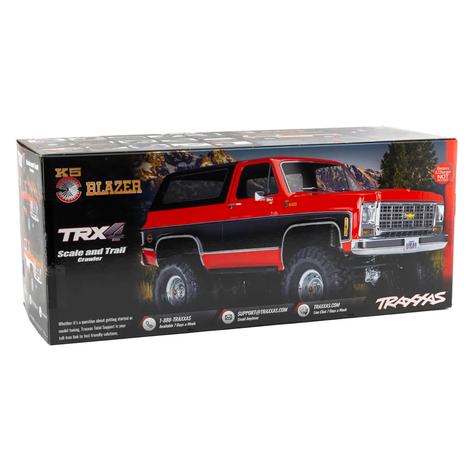 Traxxas TRX-4® 1/10 Trail Crawler Truck w/1979 Chevy Blazer Clipless Body (Red) w/TQi 2.4GHz Radio