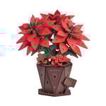 ROWOOD Poinsetta Wood Bloom Craft