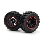 BlackZon Spryte Wheel/Tires Assembled (Black/Red)
