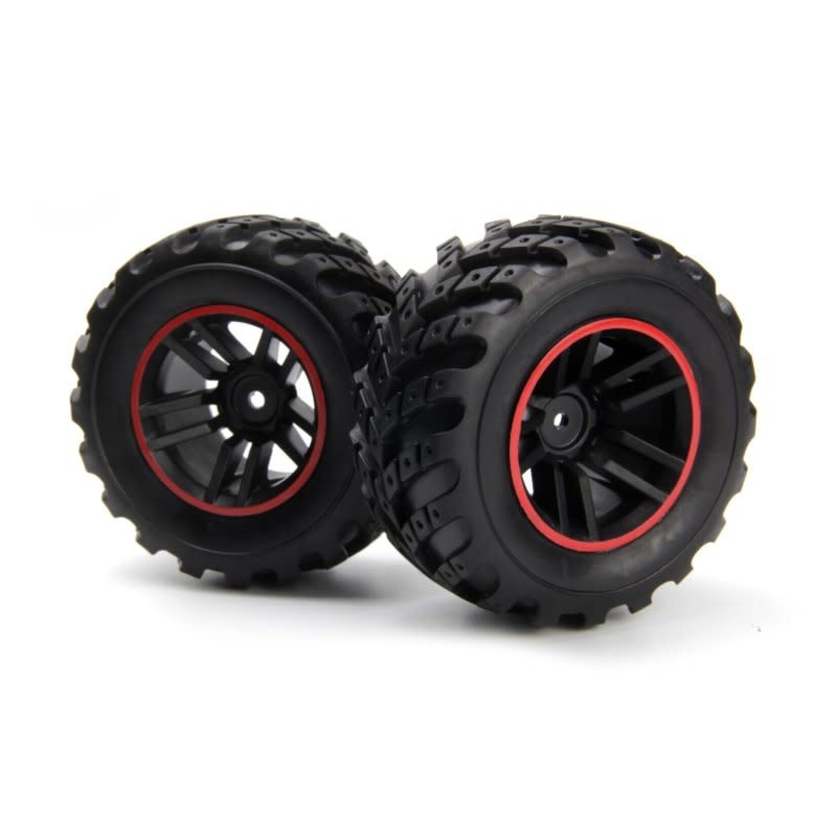 BlackZon Spryte Wheel/Tires Assembled (Black/Red)