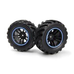 BlackZon Spryte Wheel/Tires Assembled (Black/Blue)