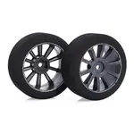Matrix Racing Tires 26mm 1/10 foam Front Tires (Air Carbon Rims) X2 12mm hex 32/40 Shore