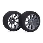 Matrix Racing Tires 30mm 1/10 Foam Rear Tires (Air Carbon Rim) X2 12mm hex - 35 SHORE