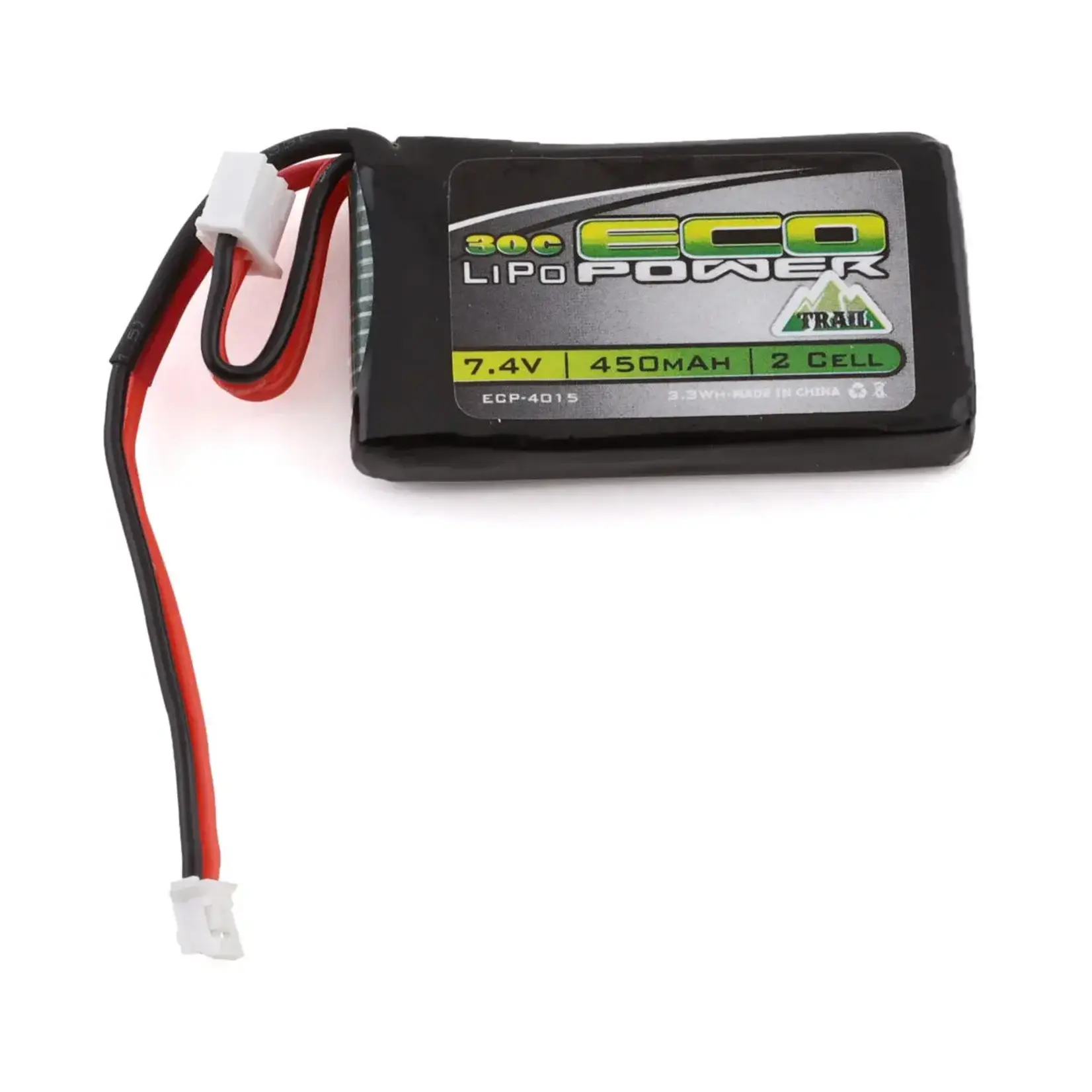 EcoPower EcoPower "Trail" SCX24 2S 30C LiPo Battery w/PH2.0 Connector (7.4V/450mAh)