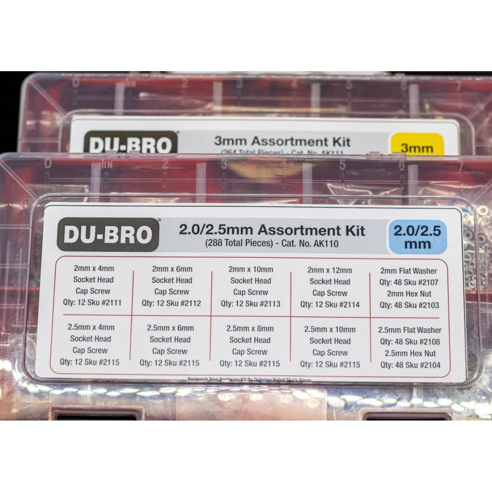 Du-Bro Metric Hardware Assortment Kit Bundle, 2 Boxes, 552pcs Total