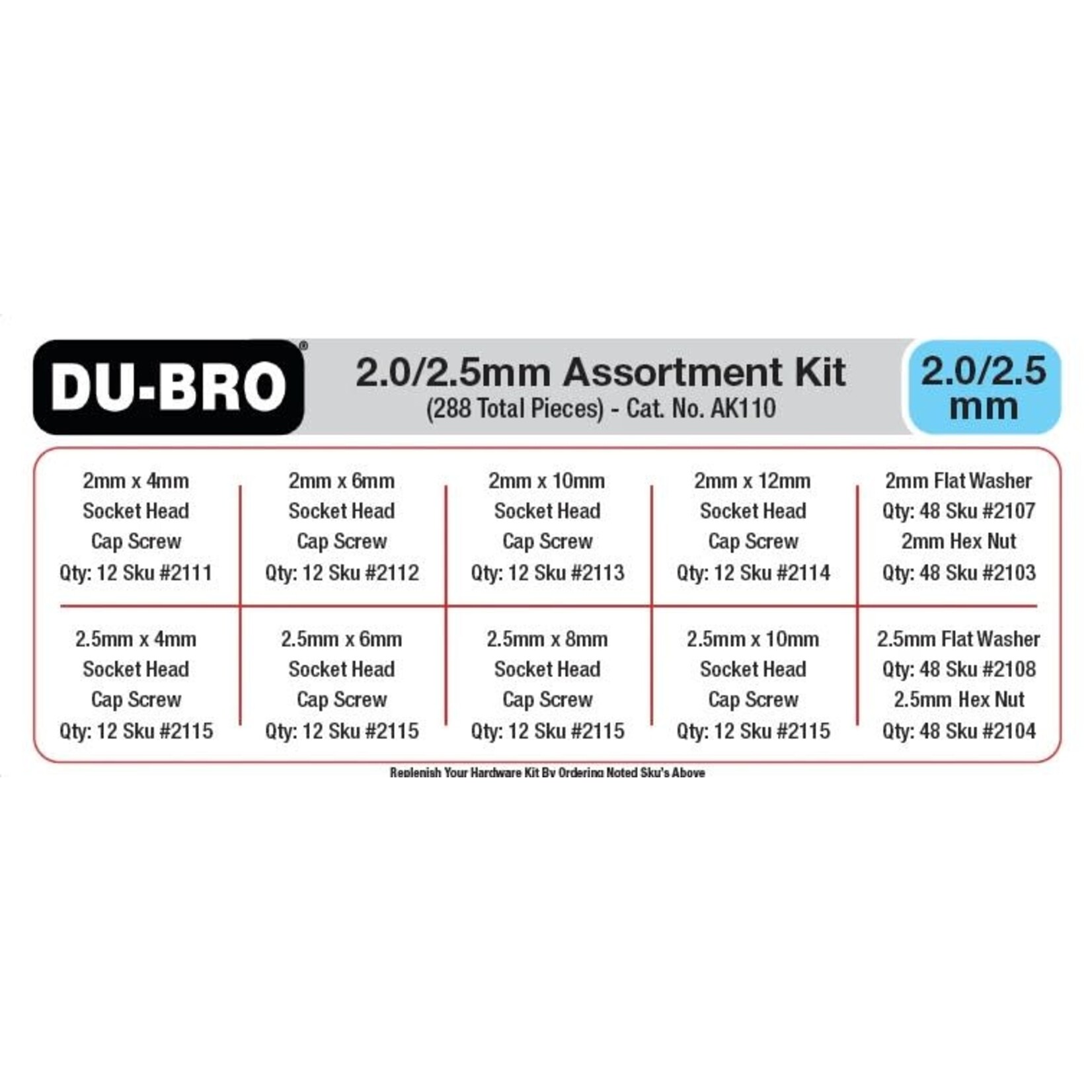 Du-Bro Metric Hardware Assortment Kit Bundle, 2 Boxes, 552pcs Total