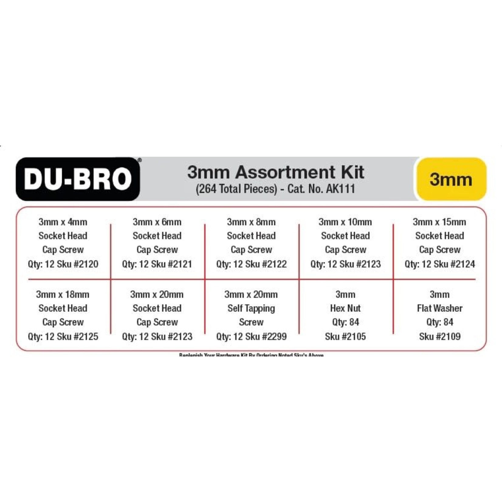 Du-Bro Metric Hardware Assortment Kit Bundle, 2 Boxes, 552pcs Total