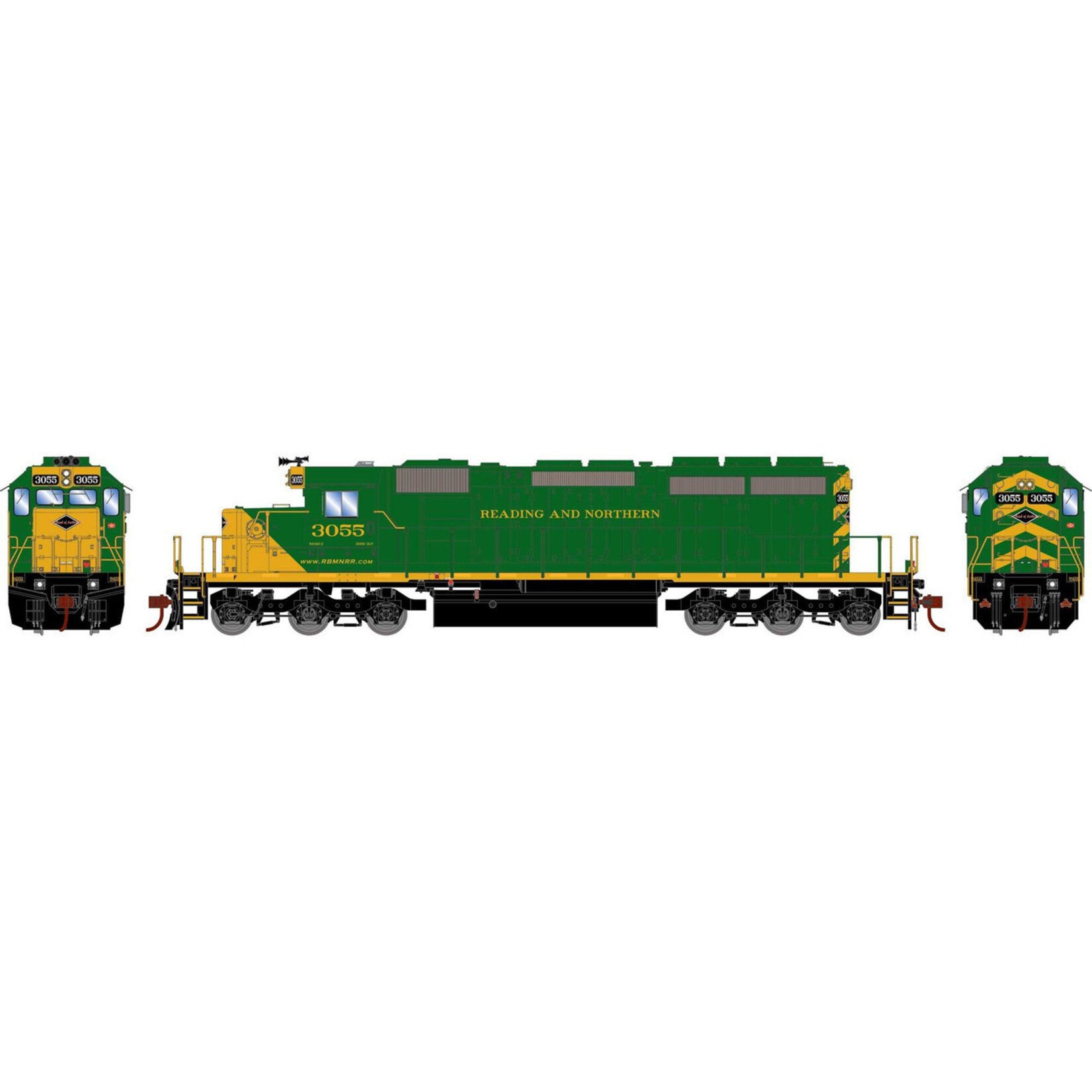 Athearn HO EMD SD40-2 Locomotive with DCC & Sound, RBMN #3055