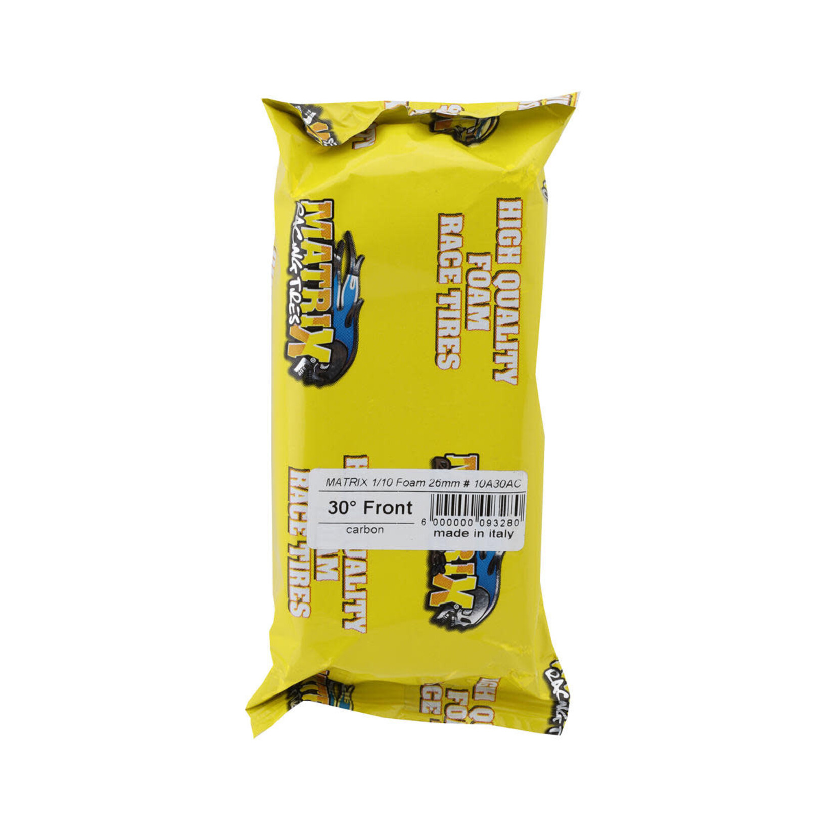 Matrix Racing Tires 26mm 1/10 Foam Front Tires (Air Carbon Rim) (2) (12mm Hex) (30 Shore)