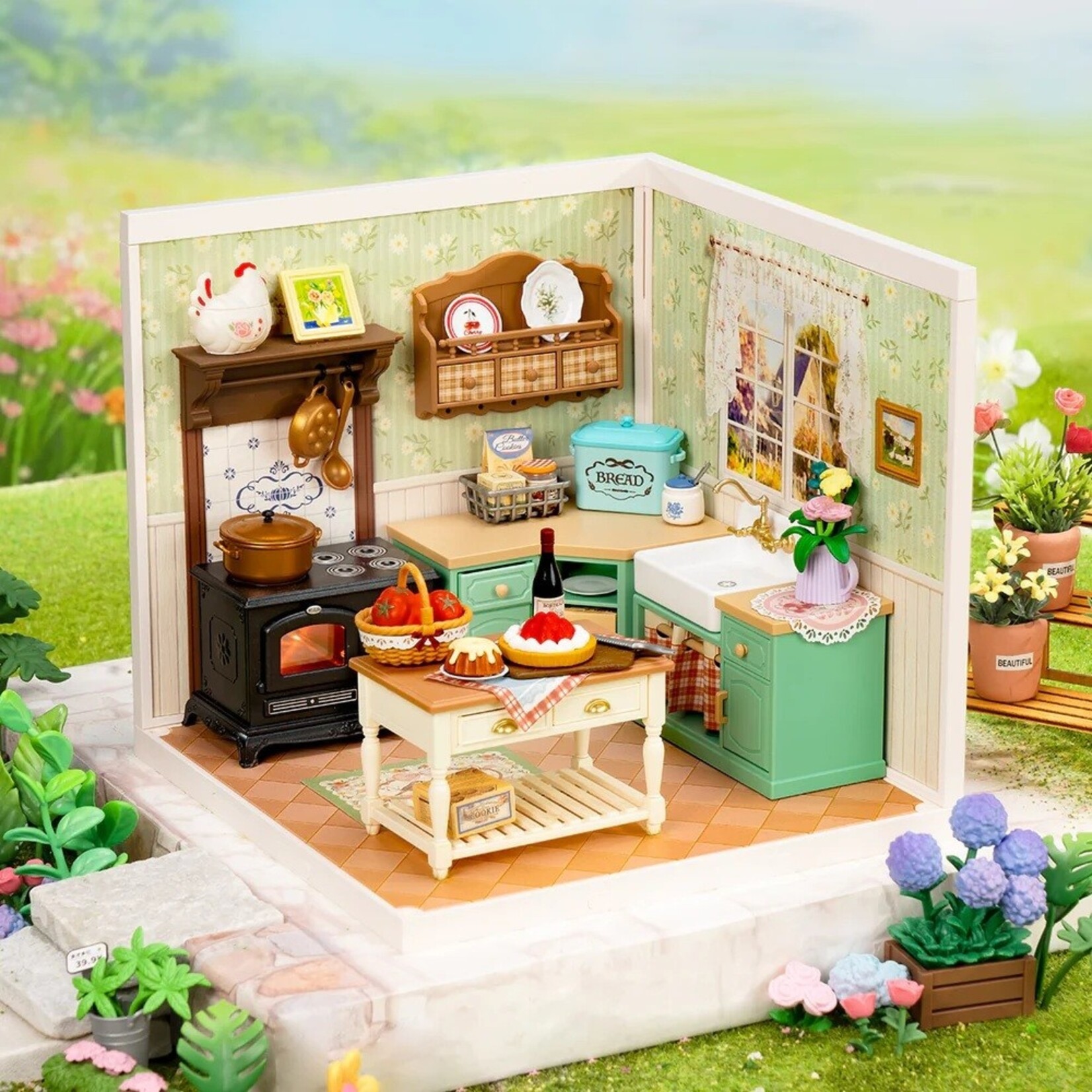Robotime Farmhouse Kitchen, DIY Miniature House