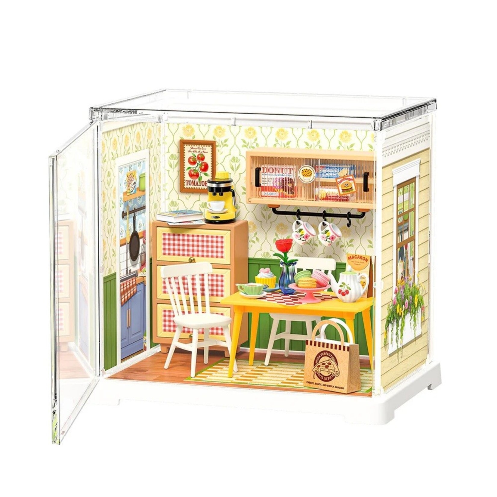 Robotime Floral Dinig Room, DIY Miniature House
