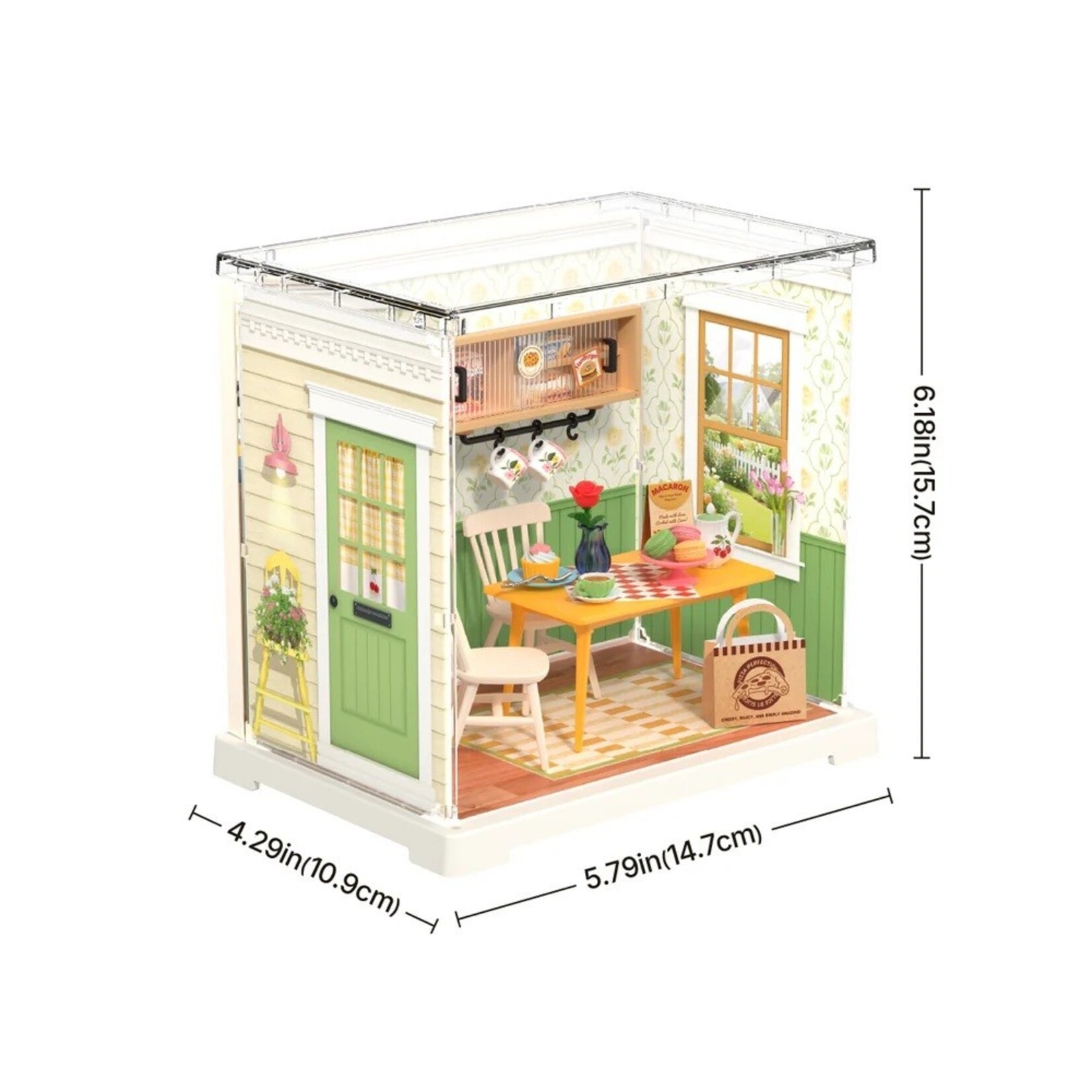 Robotime Floral Dinig Room, DIY Miniature House
