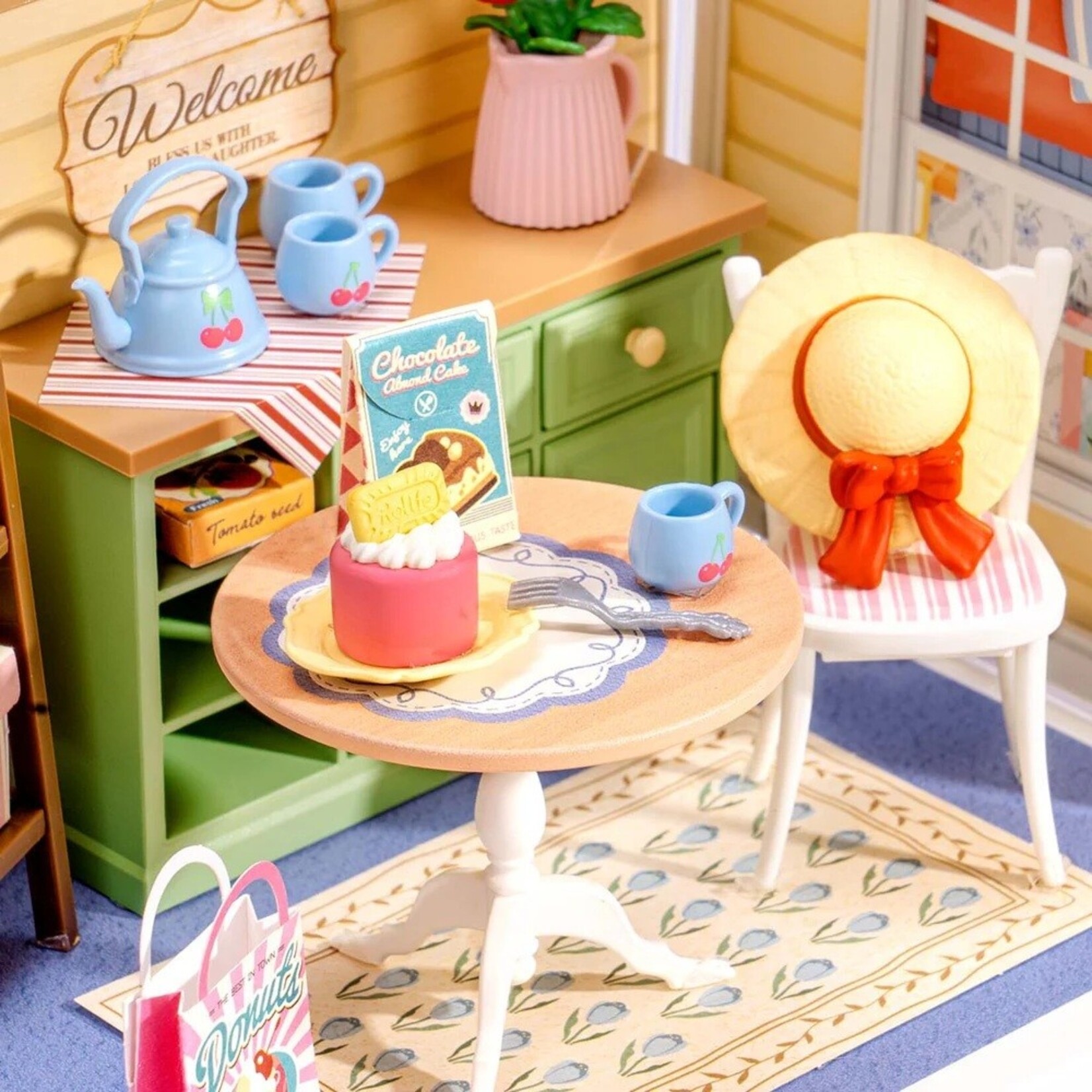 Robotime Sunshine Sip Porch, DIY Miniature House