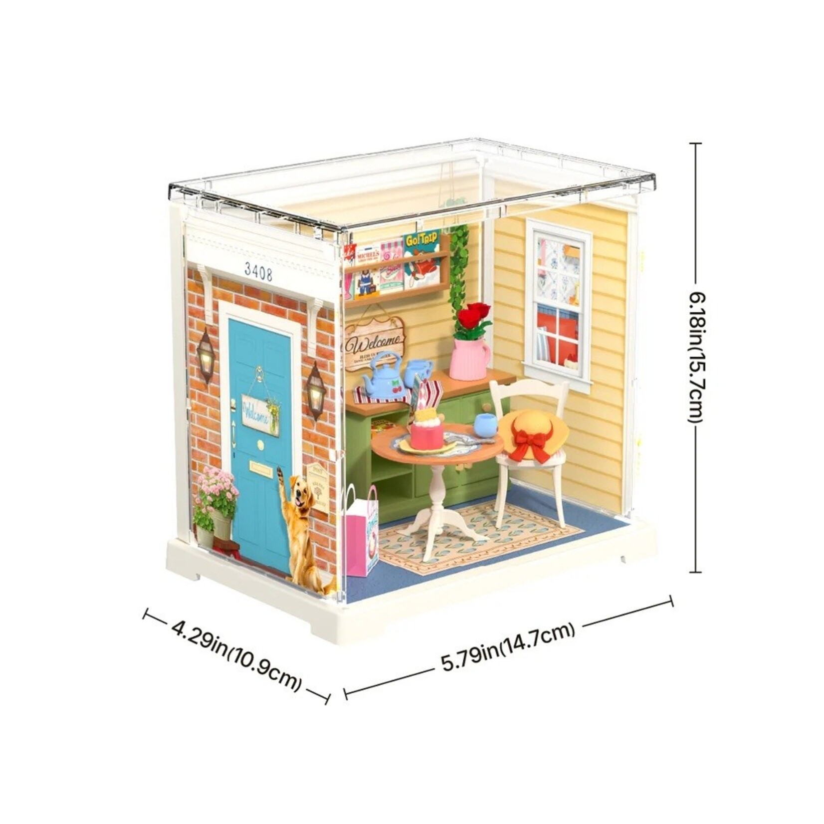 Robotime Sunshine Sip Porch, DIY Miniature House