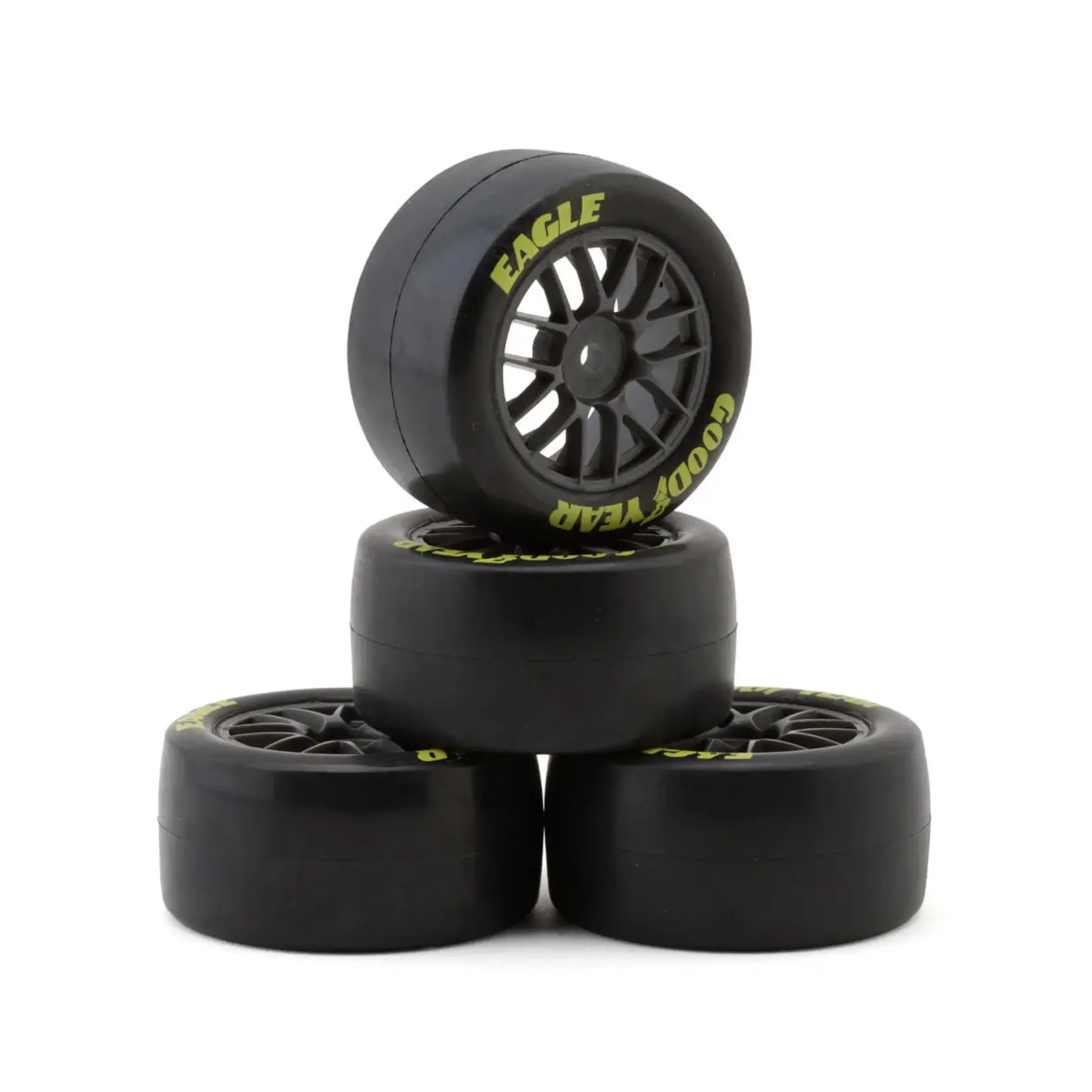 Losi Goodyear Eagle Mounted Tires, Soft (4): NASCAR