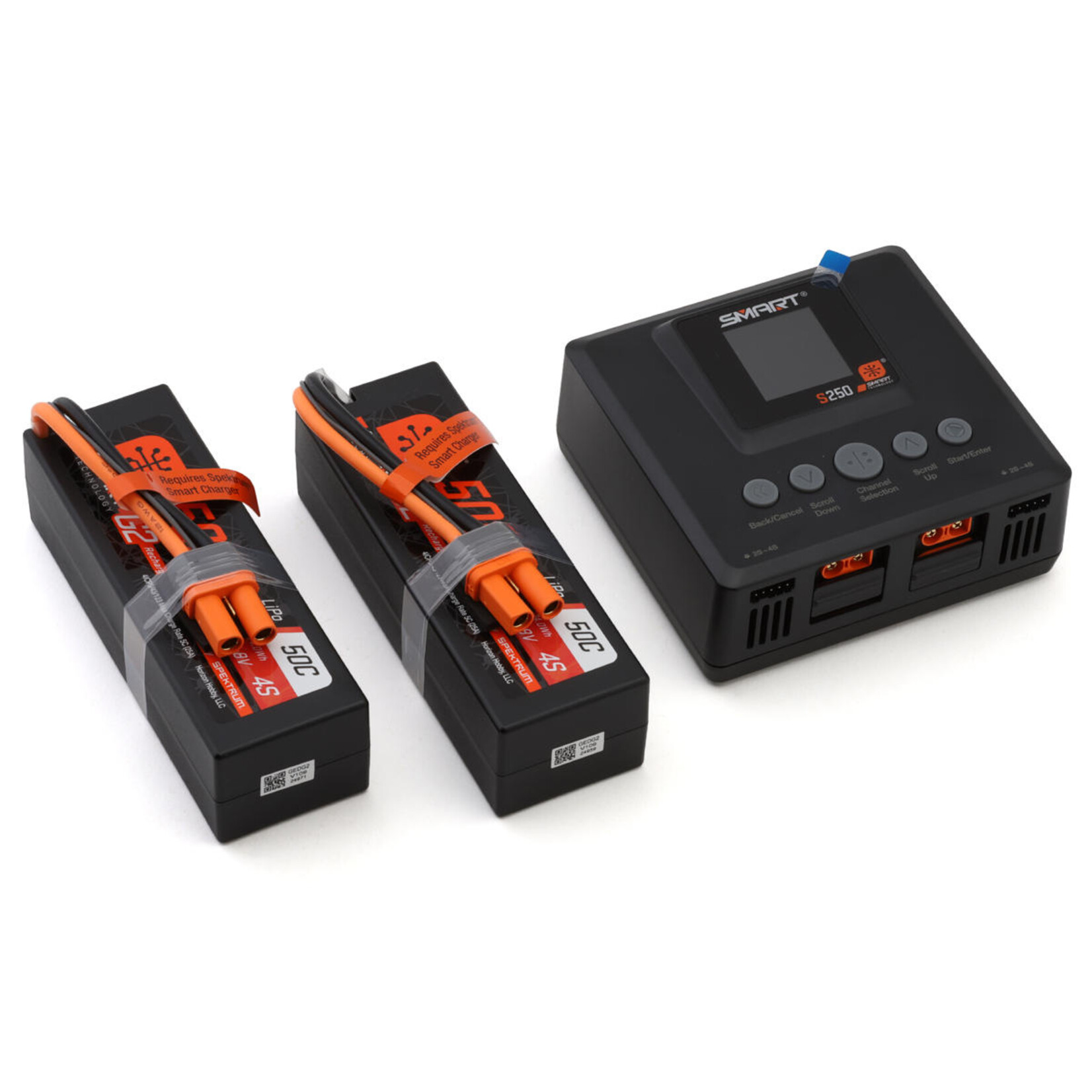 Spektrum Smart Powerstage 8S Surface Bundle: (2) G2 5000mAh 4S LiPo IC5 & S250 Charger