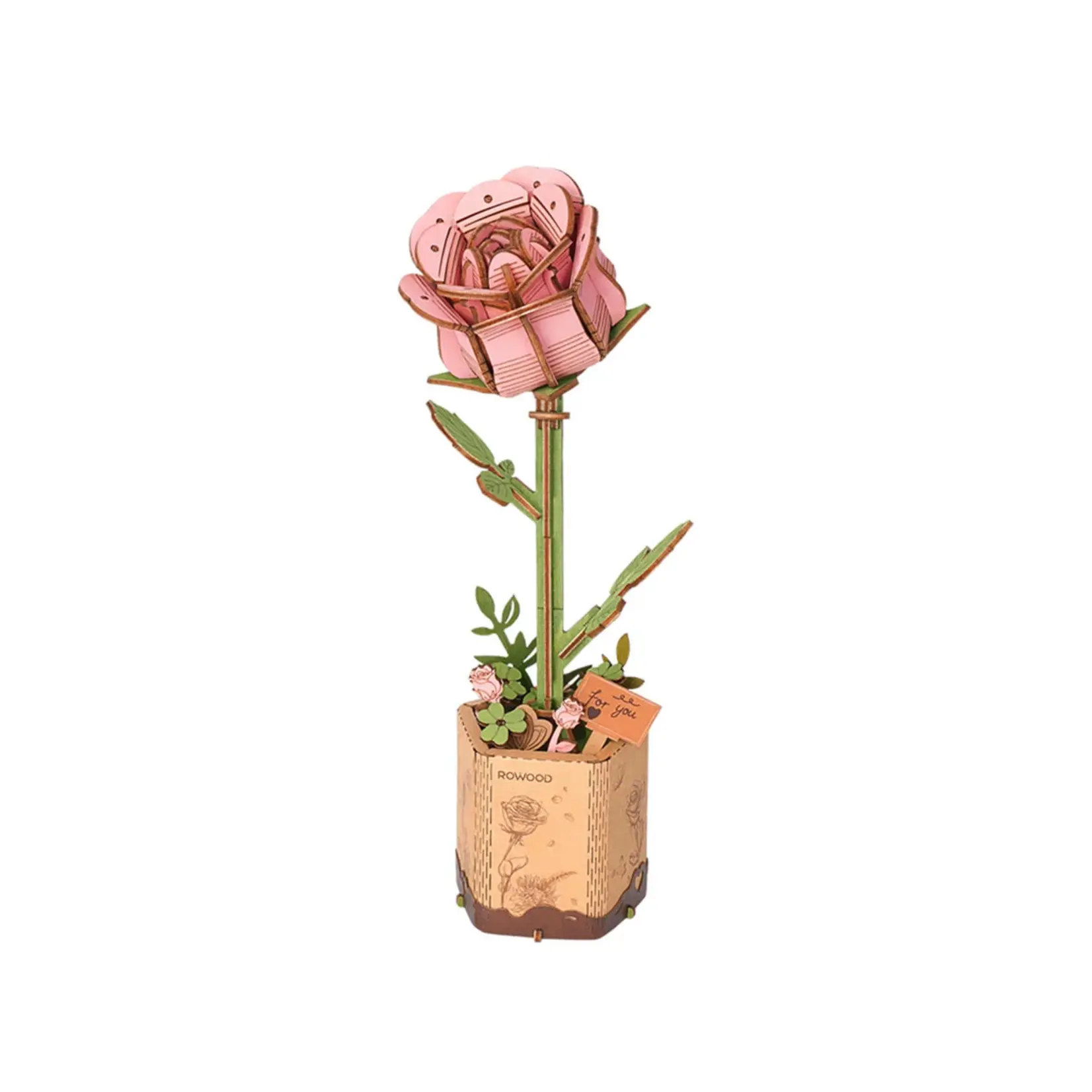 Robotime ROWOOD Pink Rose