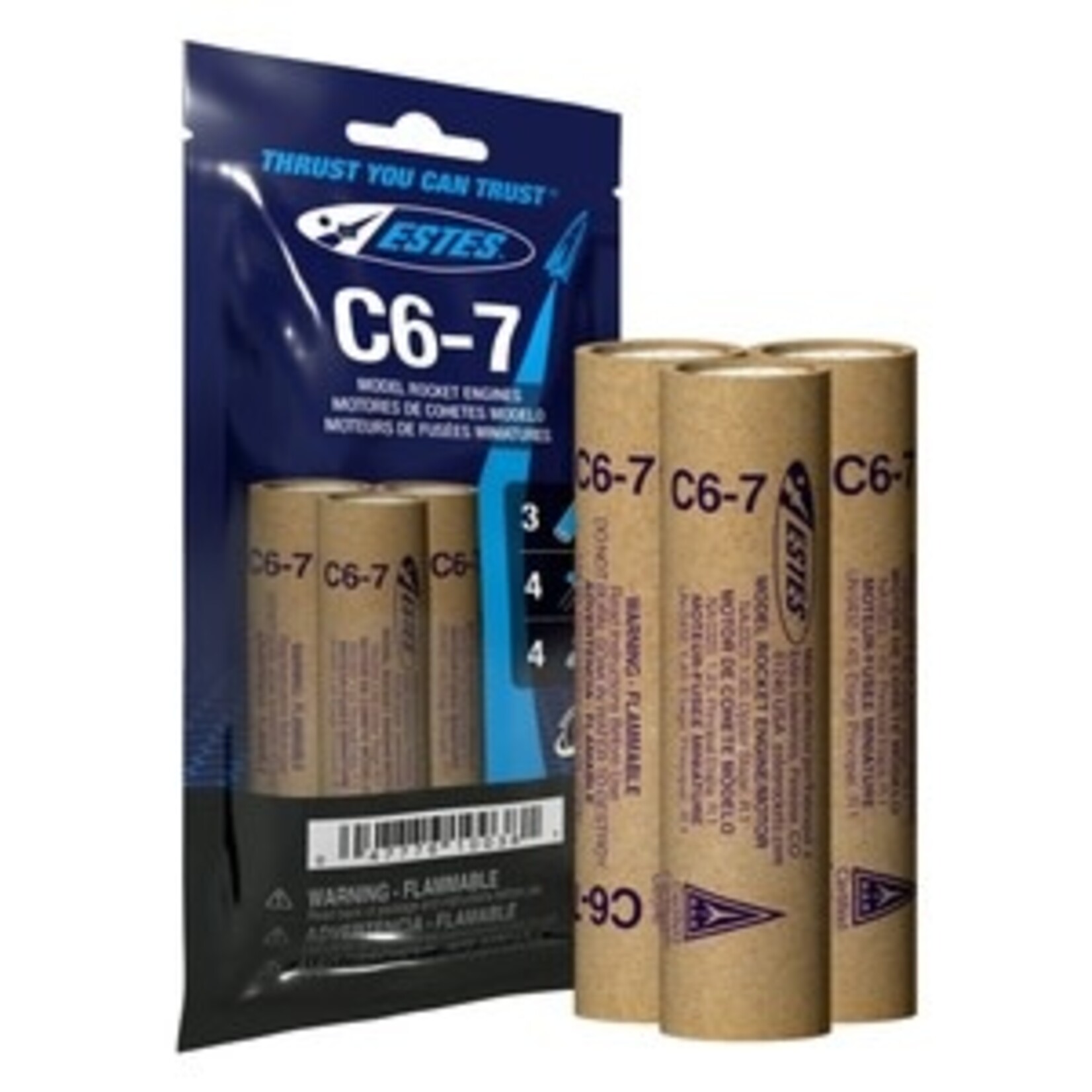 Estes Rockets C6-7 Model Rocket Engines (3pk)