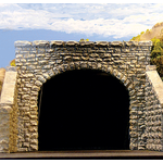 Double-Track Random Stone Tunnel Portal -- 6-1/2 x 5-1/4"  16.5 x 13.3cm