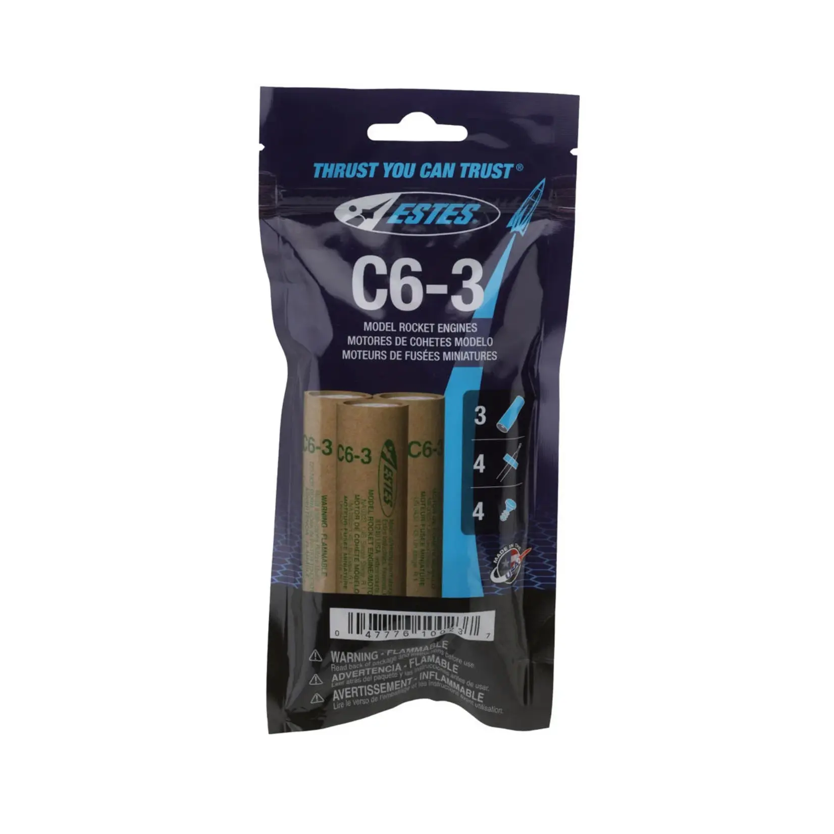 Estes Rockets C6-3 Model Rocket Engines (3pk)