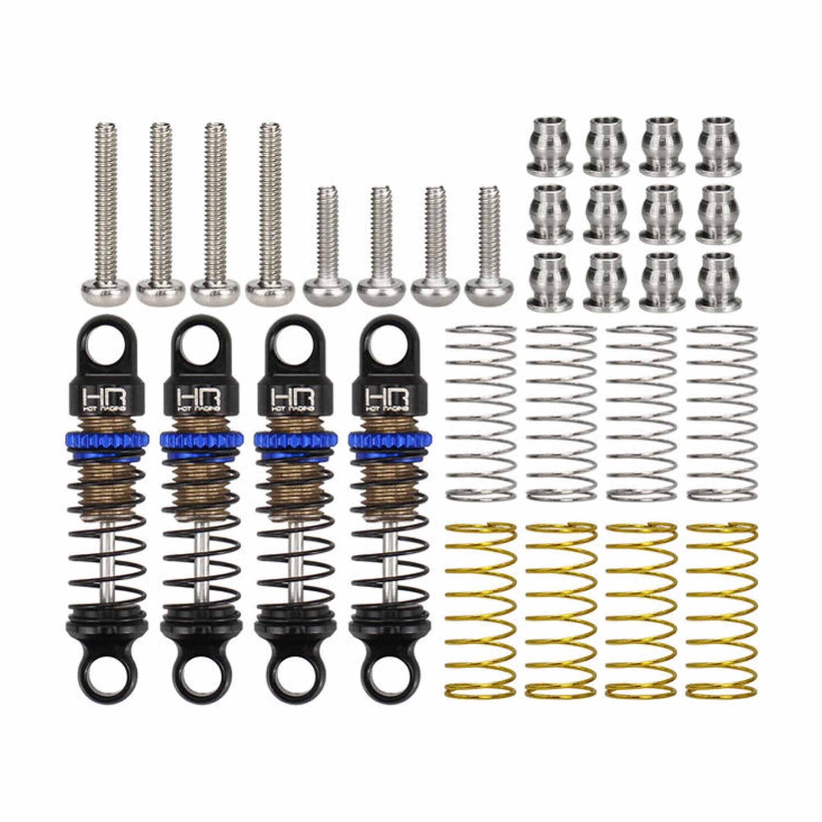 Hot Racing (HR) Aluminum 21.5mm Adjustable Shocks with Three Spring Rates, 1/30 Axial SCX30
