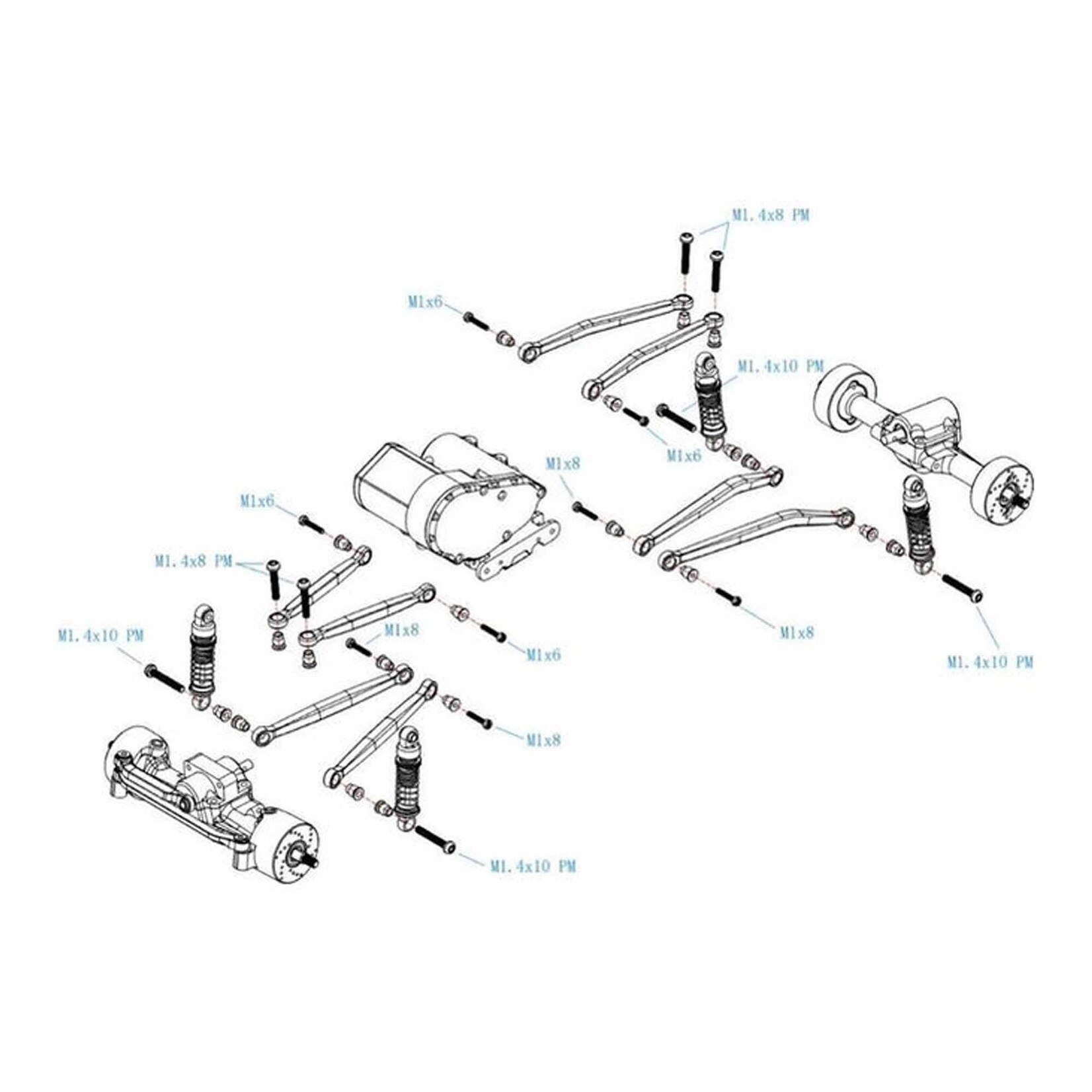 Hot Racing (HR) Aluminum 21.5mm Adjustable Shocks with Three Spring Rates, 1/30 Axial SCX30