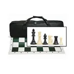 Wood Expressions Wood Expressions 10-1120 Tournament Chess Set with Black Canvas Bag
