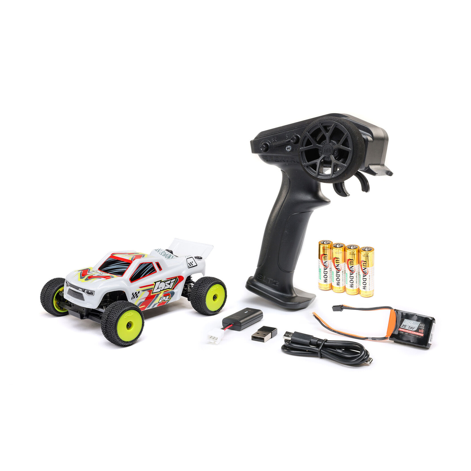 Losi 1/28 Micro-T 2S 2WD RTR Stadium Truck (Battery & Charger Included), White