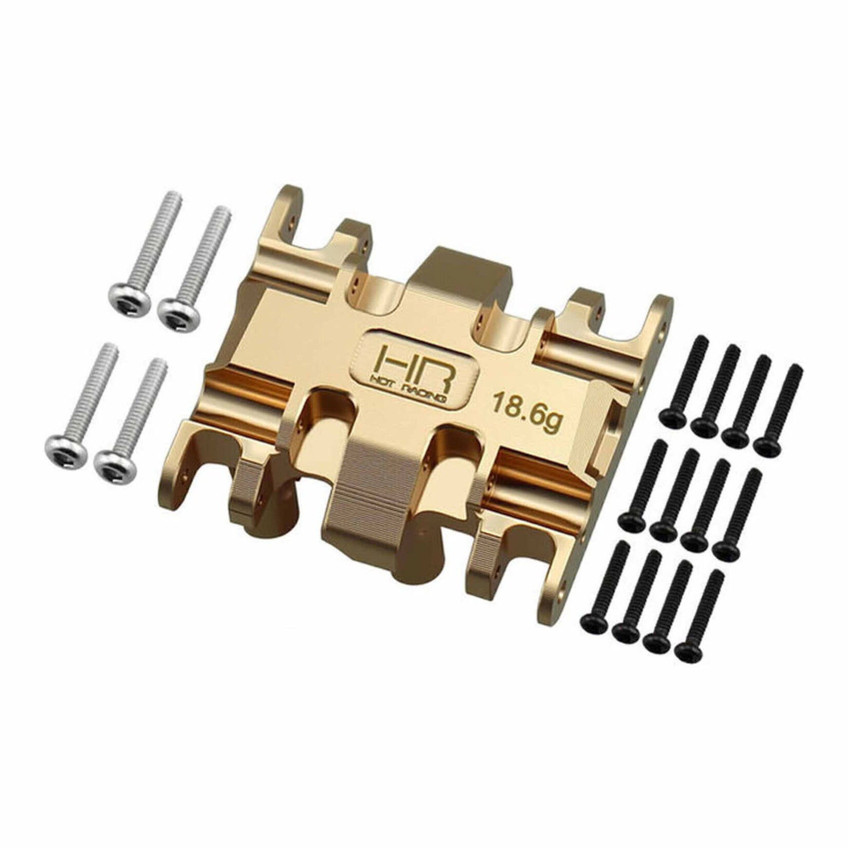 Hot Racing HRASXTY38LH Brass Center Gear Box Mount - SCX30 (HRASXTY38LH)