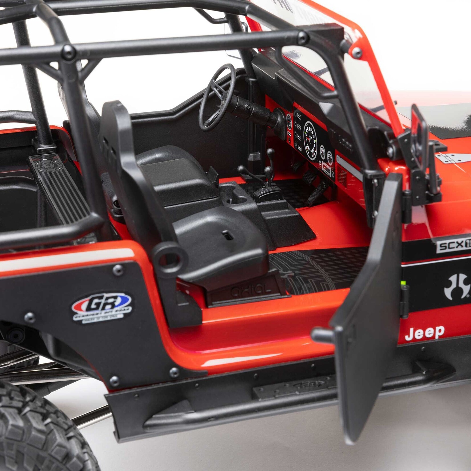 Axial 1/10 SCX10 III Jeep CJ-7 4X4 RTR Brushed Rock Crawler, Red